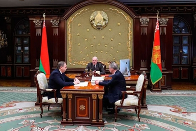 Доклад Министра здравоохранения Владимира Караника и помощника Президента Александра Косинца
