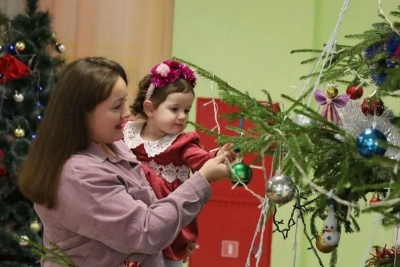Новогодний утренник прошел для воспитанников Глусского районного ЦКРОиР