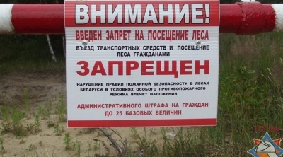Запрет на  посещение лесов
