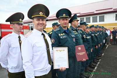 В Глусском РОЧС прошло торжественное собрание в честь профессионального праздника и юбилея пожарной службы. Фоторепортаж