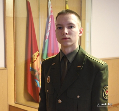 Курсант военно-технического факультета БНТУ глусчанин Глеб ЛАРИОНЕНКО