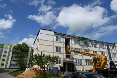 Идет капитальный ремонт по улице Кирова, 65, в Глуске